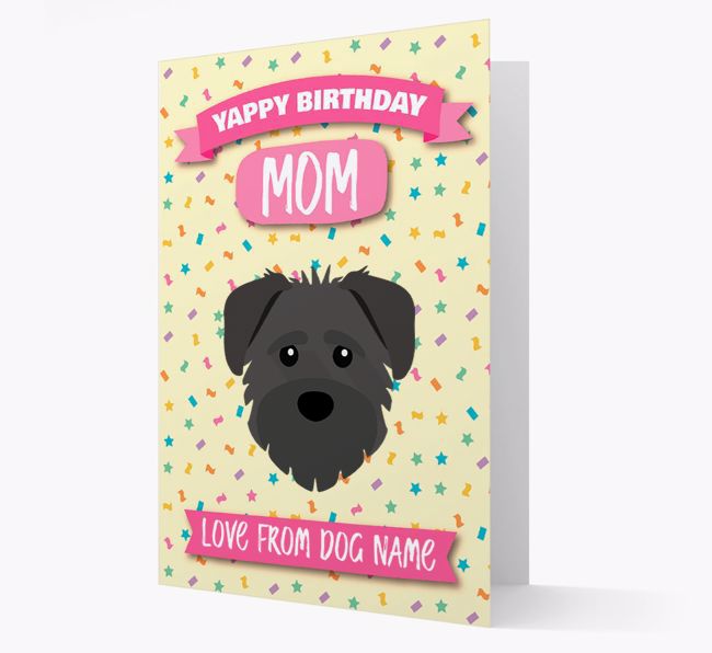 Personalized Card 'Yappy Birthday Mom' with {breedCommonName} Icon